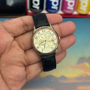 Vintage 90s Fossil SK-5086 Skeleton Wrist Watch